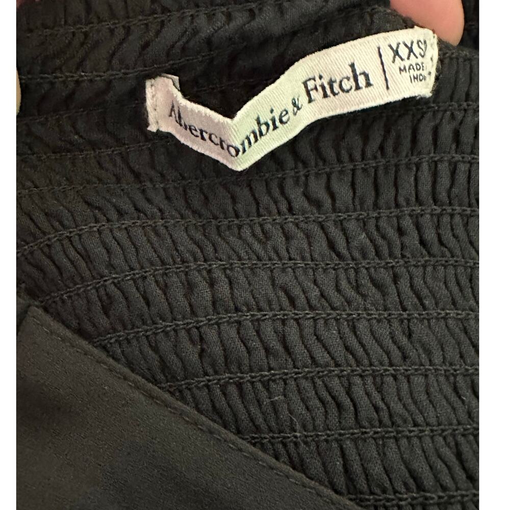 Abercrombie & Fitch black short sleeves A line mini skirt size XXS - Picture 3 of 15